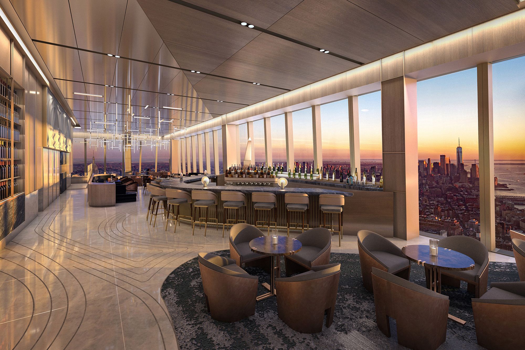 Neues Restaurant auf 330m Höhe eröffnete dieses Jahr im neuen Luxusviertel ‘Hudson Yards’