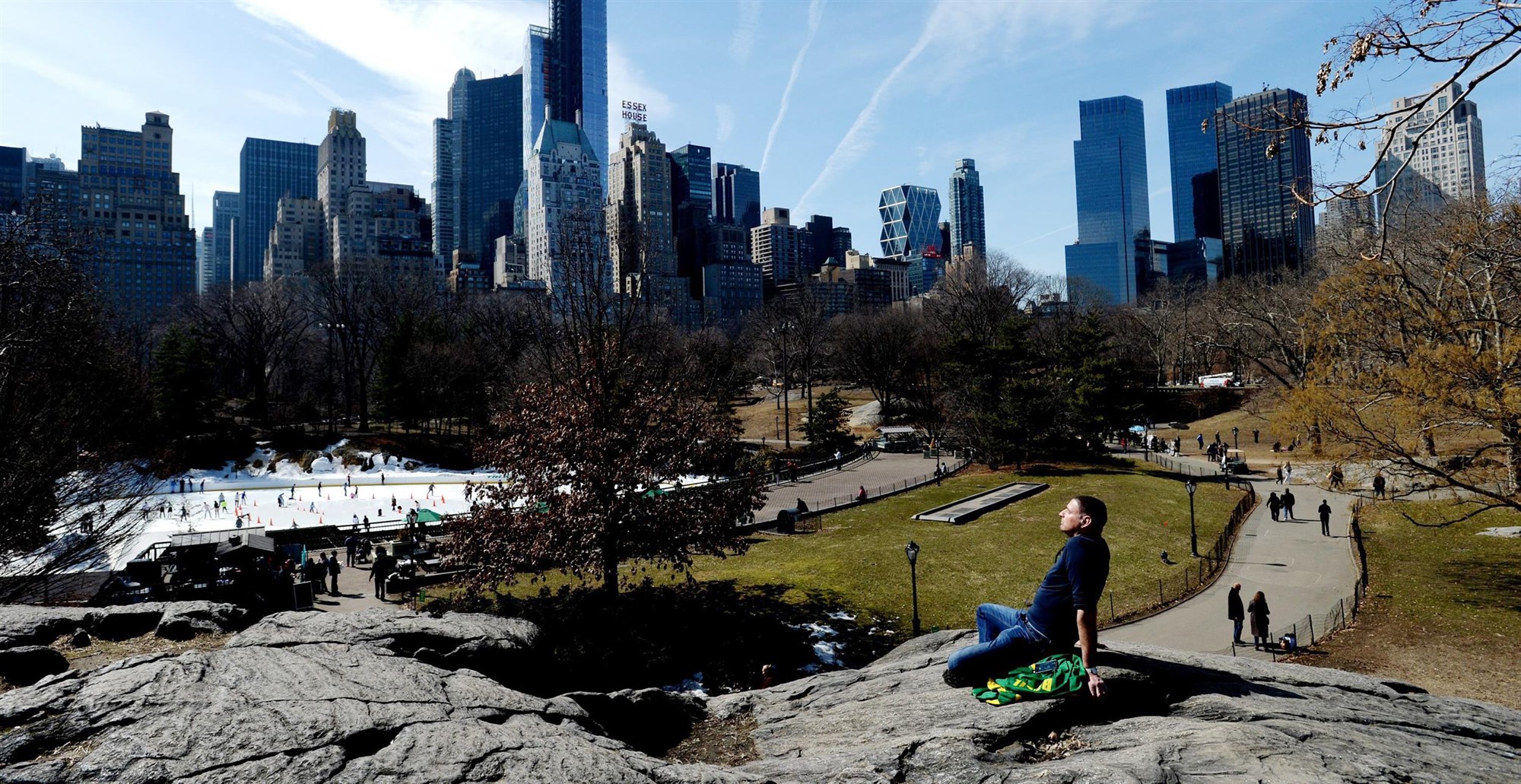 New Yorker freuen sich über das erste warme Wetter seit Monaten