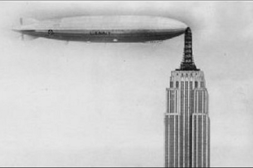 Irrer Plan – Am Empire State Building sollten einmal Zeppelin Luftschiffe andocken