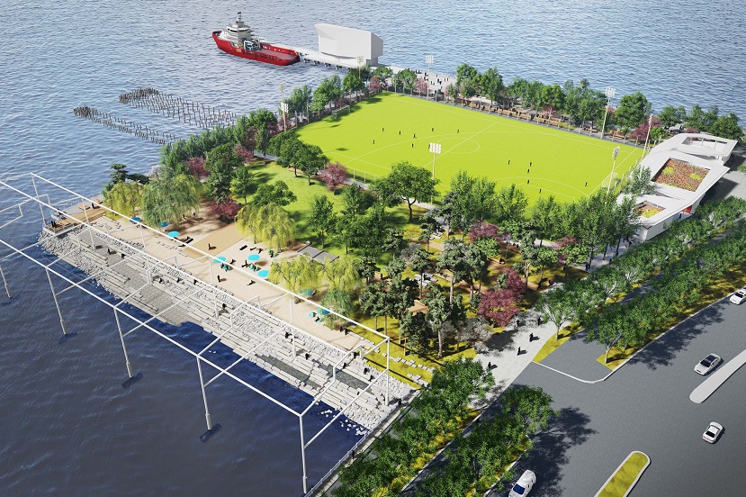 Manhattans erster Strand eröffnet – er ist am Hudson River und Schwimmen ist verboten