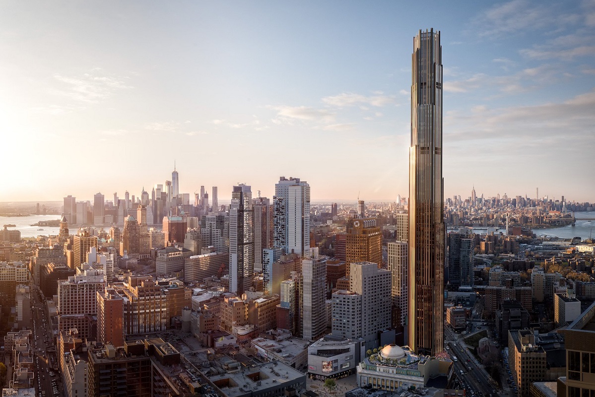 New Yorks höchstes Gebäude außerhalb Manhattans, der ultraluxuriöse ‘Brooklyn Tower‘ Wohnturm, ist bezugsbereit