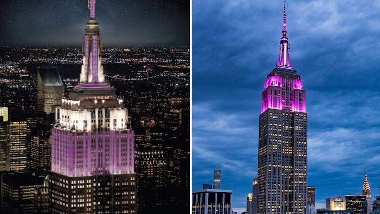 New York ehrt Queen Elizabeth II – Flaggen auf Halbmast, das Empire State Building erstrahlt in lila und silber