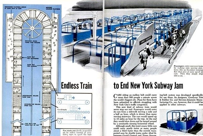 Förderband für Passagiere mitten durch Manhattan – Irrer Plan von 1951