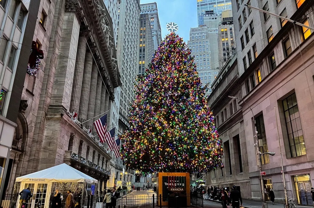An der Wall Street gibt es seit 100 Jahren einen tollen Weihnachtsbaum