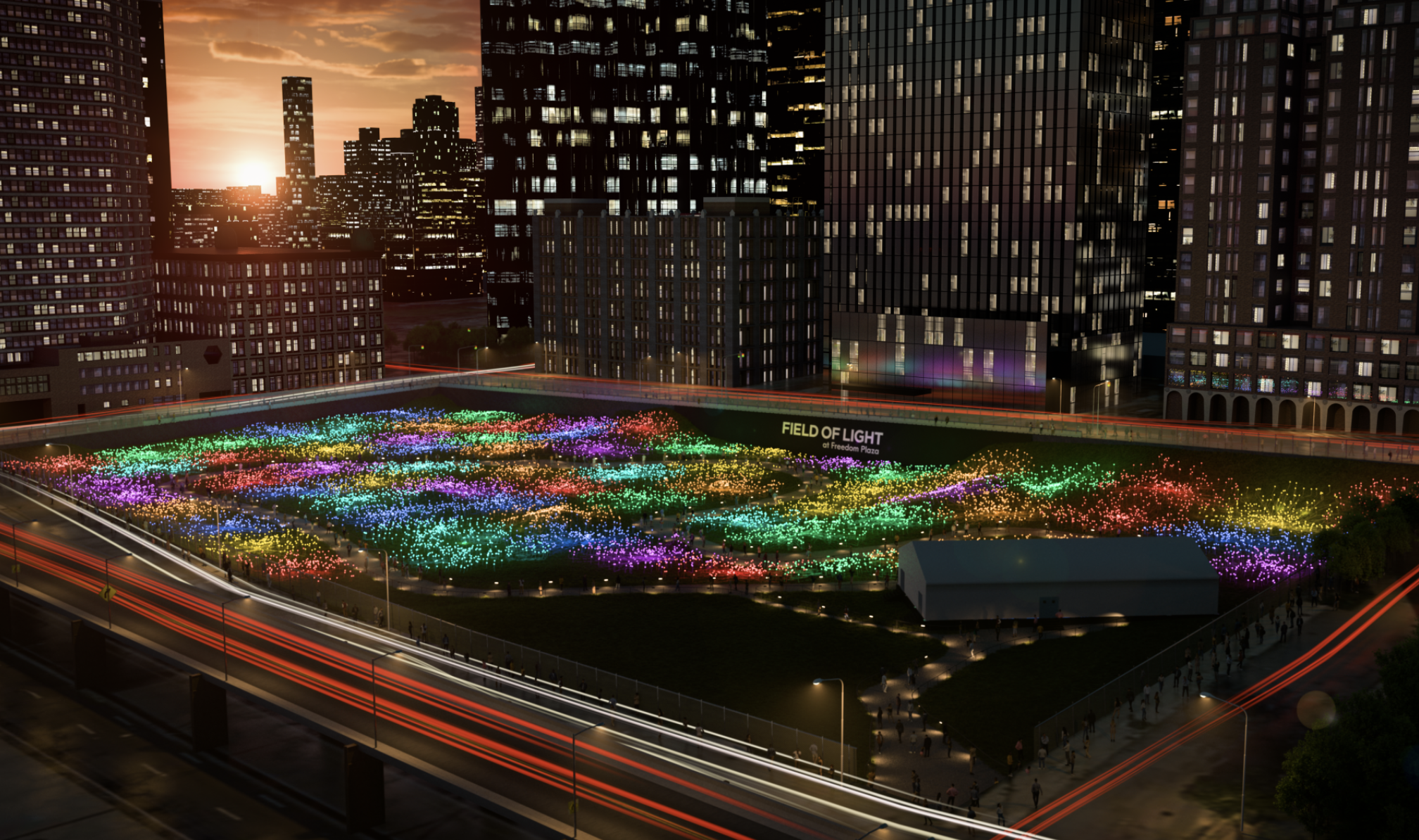 Field of Light – spektakuläre Lichtkunst auf zweieinhalb Hektar am East River