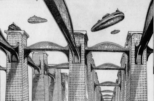 Die ganze Stadt als einziges gigantisches Bauwerk – Kanäle statt Straßen und Antischwerkraft-Abschirmungen: So stellte sich ein Futurist vor 100 Jahren das heutige New York vor